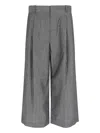 Hed Mayner Wide-leg Trousers In Virgin Wool And Mohair Blend In Gray