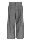 Hed Mayner Wide-leg Trousers In Virgin Wool And Mohair Blend In Gray