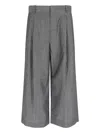 Hed Mayner Wide-leg Trousers In Virgin Wool And Mohair Blend In Gray