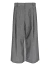Hed Mayner Wide-leg Trousers In Virgin Wool And Mohair Blend In Gray