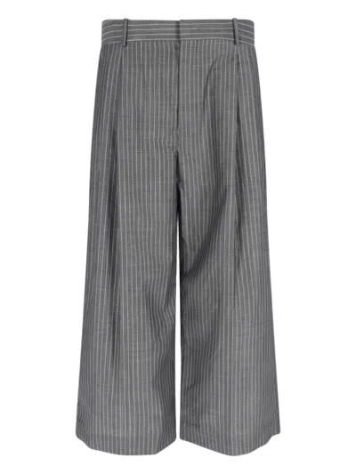 HED MAYNER WIDE-LEG TROUSERS IN VIRGIN WOOL AND MOHAIR BLEND