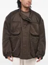 Hed Mayner X Reebok Multi-pocketed Jacket In Brown