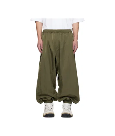 Hed Mayner Green Reebok Edition Taffeta Track Pants In Army Green