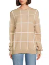 Hedge Men's Checked Sweater In Camel