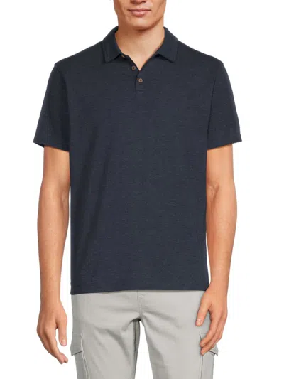 Hedge Men's Ottoman Solid Polo In Navy