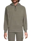 Hedge Men's Polar Fleece Hoodie In Dark Olive