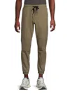 Hedge Men's Stretch Twill Joggers In Olive