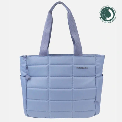 Hedgren Camden Sustainably Made Tote Morning Sky Blue In Gray