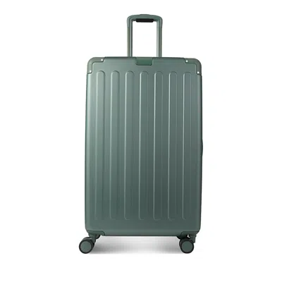 Hedgren Nostos Matte Large Matte Large Expandable Spinner Checked Bag In Green