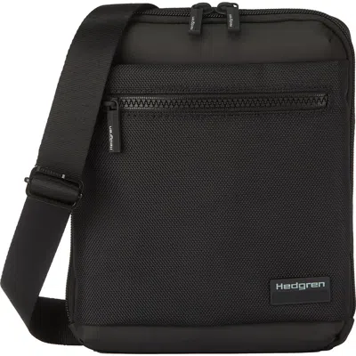 Hedgren Slim Chip Rfid Water Repellent Crossbody Bag In Black