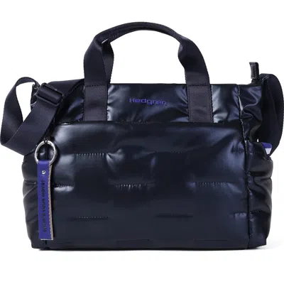 Hedgren Softy Water Repellent Satchel In Peacoat Blue