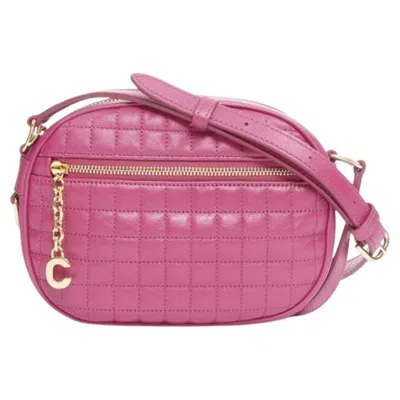 Pre-owned Hedi Slimane Celine  2019 C Charm Pink Quilted Small Crossbody Camera Bag