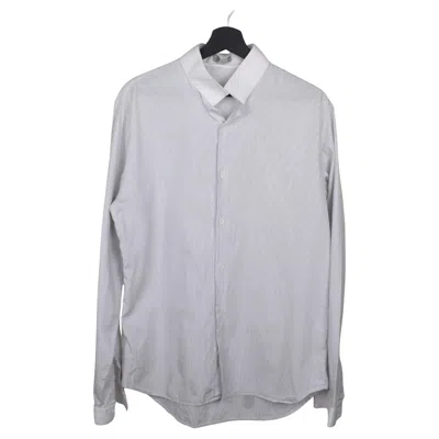 Pre-owned Hedi Slimane Dior Homme Men Shirt Inverted Collar Striped Size 41-l, S1702 In Gray