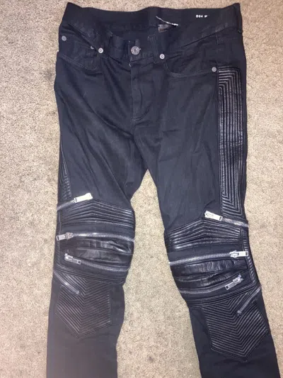 Pre-owned Hedi Slimane X Saint Laurent Paris Biker Pants In Black