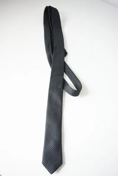 Pre-owned Hedi Slimane X Saint Laurent Paris Black Silk Tie