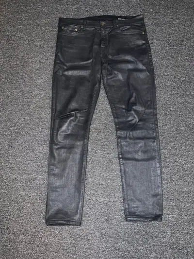 Pre-owned Hedi Slimane X Saint Laurent Paris Hedi Slimane X Saint Laurent Waxed Black Denim Jeans - It32