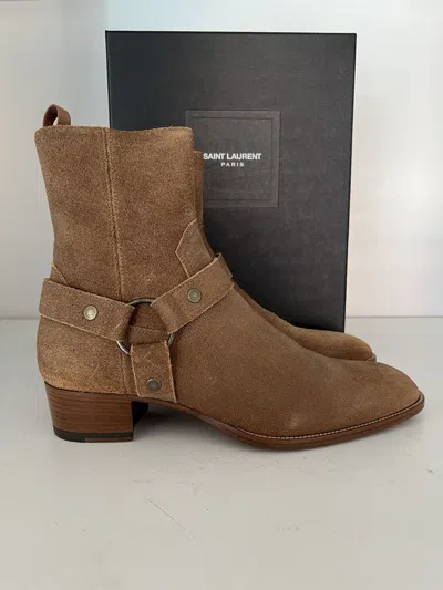 Pre-owned Hedi Slimane X Saint Laurent Paris Saint Laurent Wyatt Harness Boots - Sz.43 - Hedi Slimane In Brown