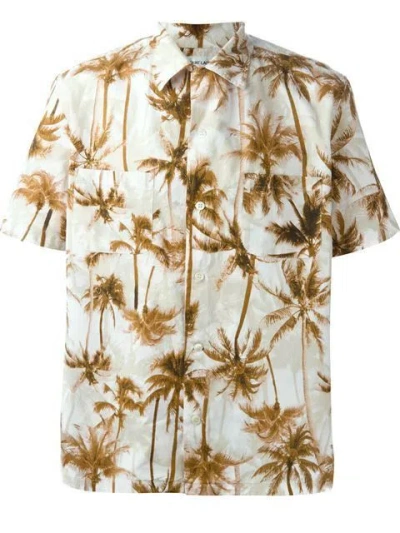Pre-owned Hedi Slimane X Saint Laurent Paris Shirt 16ss Hawaiian Shirt In Yellow