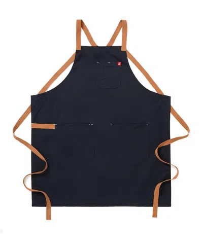 Hedley & Bennett Cotton Crossback Apron 33" In Blue