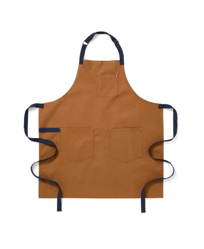 Hedley & Bennett Cotton Essential Apron 33" In Brown