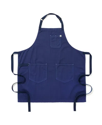 Hedley & Bennett Cotton Essential Apron 33" In Blue