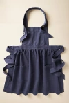 Hedley & Bennett Cotton-linen Pinafore Apron In Blue