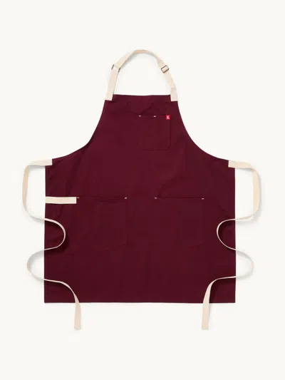 Hedley & Bennett Essential Apron House Red In Burgundy
