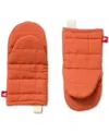 Hedley & Bennett Quilted Solid-color Oven Mitts, Set Of 2 In Red