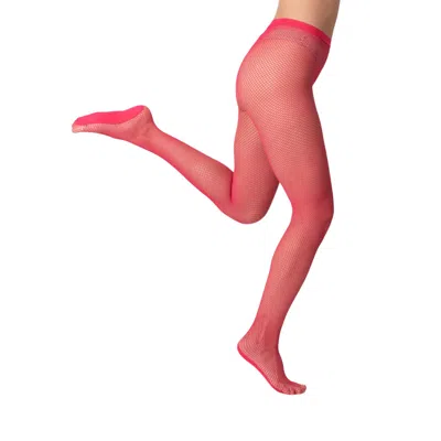 Hedoine Women's The Drama — Fishnet Tights Pink