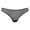 Hedonista Lingerie Women's Black Mesh Full Coverage Bikini Brief In Black