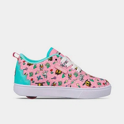 Heelys Big Kids' X Minecraft Pro 20 Prints Casual Shoes In Pink Aqua