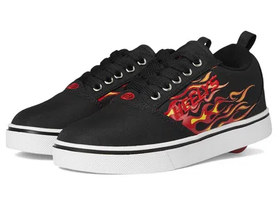 Heelys Pro 20 Prints Skate Shoe (little Kid/big Kid/adult) Kids Shoes Black/red Flames :