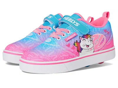 Heelys Pro 20 X2 (little Kid/big Kid/adult) Girl's Shoes Cyan/pink/white : 6 Big Kid (