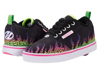 Heelys Pro20 Prints (little Kid/big Kid/adult) Girls Shoes Black/white/neon Pink : 8 Big Kid (