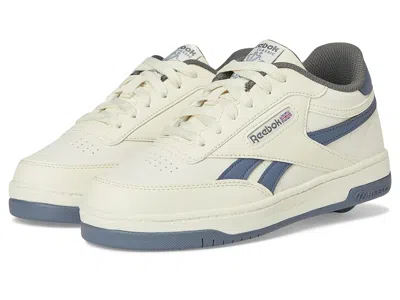 Heelys Reebok Club C (little Kid/big Kid/adult) Kid's Shoes Cream/blue : 2 Little Kid M, Faux Leather In Neutral