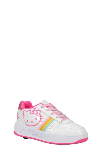 Heelys Sneaper Kama Con Ruote Per Bambina - Hello Kitty, Tomaia In PU Lucido Rosa E Bianco, Ruote ABEC 5, Antiscivolo
