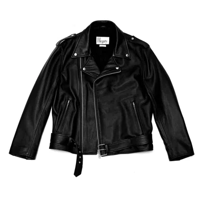 Hegarty Black Men's Leather Biker Jacket