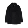 Hegarty Men's Black Wool And Cashmere Pea Coat In Black