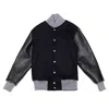 Hegarty Men's Varsity Bomber Jacket In Black/blue