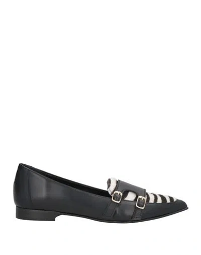 Hegon Woman Loafers Black Size 7 Leather