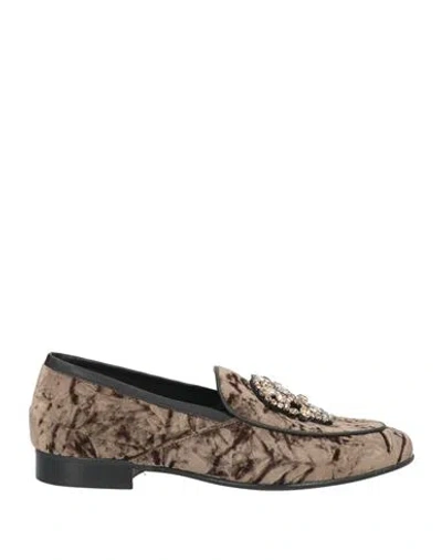 Hego's Woman Loafers Khaki Size 6 Textile Fibers In Brown