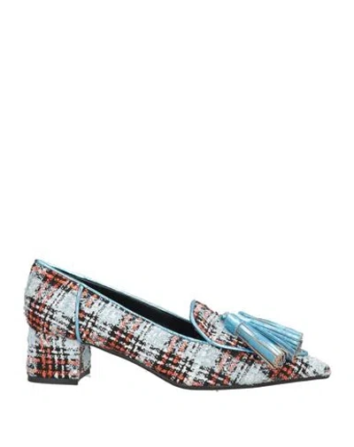 Hego's Woman Loafers Sky Blue Size 7 Textile Fibers