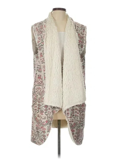 Pre-owned Hei Hei Faux Fur Vest In White