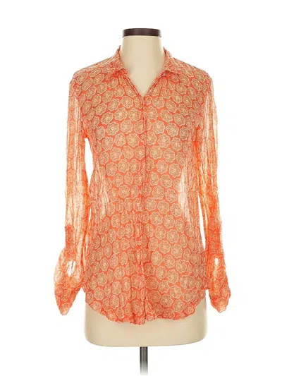 Pre-owned Hei Hei Long Sleeve Blouse In Orange