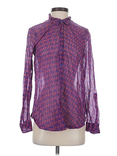 Pre-owned Hei Hei Long Sleeve Blouse In Purple