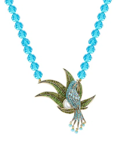 Heidi Daus Women's Ox Plated & Crystal Bird Necklace In Blue