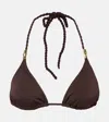 Heidi Klein Coco Palm Bikini Top In Brown