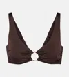 Heidi Klein Coco Palm Bikini Top In Brown