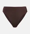 Heidi Klein Coco Palm High-rise Bikini Bottoms In Brown