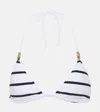 Heidi Klein Core Stripe-pattern Triangle Bikini Top In Blue